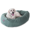 40 inch Azure Villa collection Micro Velvet Bagel Dog Bed By Majestic Pet Products