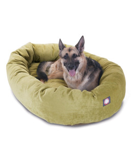 52 inch Apple Villa collection Micro Velvet Bagel Dog Bed By Majestic Pet Products