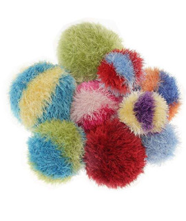 OoMaLoo Hand Knit Squeaky Ball Dog Toy X-Large 7  (Ball-XL)assorted colours