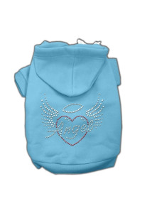Mirage Pet Products 10 Angel Heart Rhinestone Hoodies Baby, Small, Blue