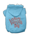 Mirage Pet Products 10 Happy Valentines Day Rhinestone Hoodies Baby, Small, Blue