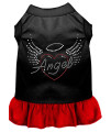 Mirage Pet Products 57-55 SMBKRD 10 Angel Heart Rhinestone Dress Black with Red, Small