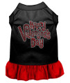 Mirage Pet Products 57-56 SMBKRD 10 Happy Valentines Day Rhinestone Dress Black with Red, Small