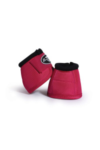 Professionals choice Ballistic Overreach Bell Boots for Horses Superb Protection, Durability comfort Quick Wrap Hook Loop Sold in Pairs X-Large Raspberry