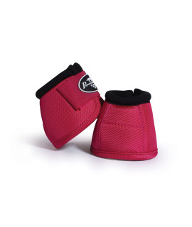 Professionals choice Ballistic Overreach Bell Boots for Horses Superb Protection, Durability comfort Quick Wrap Hook Loop Sold in Pairs X-Large Raspberry