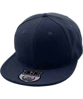Knw-2364 Nav (7 34) The Real Original Fitted Flat-Bill Hats True-Fit, 9 Sizes 20 Colors Navy