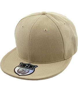 Knw-2364 Khk (7 38) The Real Original Fitted Flat-Bill Hats True-Fit, 9 Sizes 20 Colors