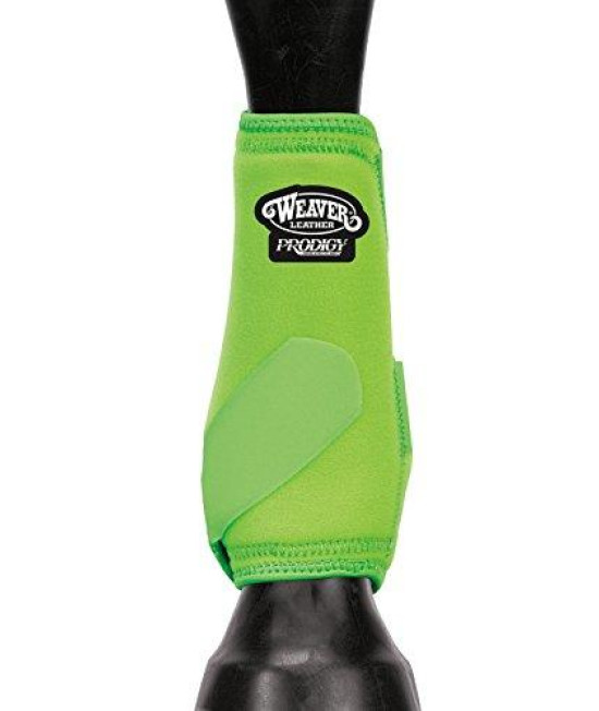 Weaver Leather Prodigy Athletic Boots 2-Pack, Front Lime Green, Large