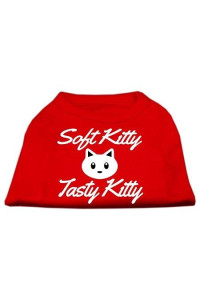 Mirage Pet Product Softy Kitty Tasty Kitty Screen Print Dog Shirt Red XXXL (20)