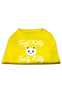 Mirage Pet Products Softy Kitty Tasty Kitty Screen Print Dog Shirt Yellow Med (12)