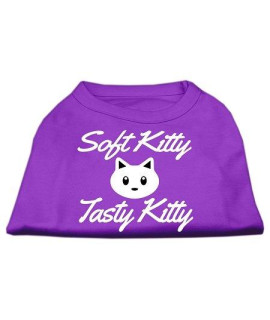 Mirage Pet Product Softy Kitty Tasty Kitty Screen Print Dog Shirt Purple XXL (18)