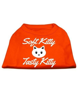 Mirage Pet Products 18-Inch Softy Kitty Tasty Kitty Screen Print Dog Shirt XX-Large Orange