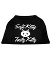 Mirage Pet Products 10-Inch Softy Kitty Tasty Kitty Screen Print Dog Shirt Small Black