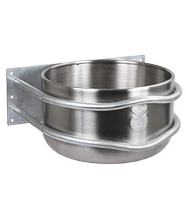 Kerbl 32490 Stainless Steel Feeding Trough With Drainapprox 18 L