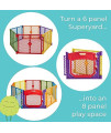 Toddleroo by North States Superyard Colorplay Ultimate 2 Panel Extension: Increases play space up to 34.4 sq. ft. (Adds 64, Multicolor)