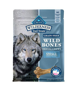 BLUE Wilderness Wild Bones Grain Free Dental Chews, 10 oz., Small Bones for Dogs