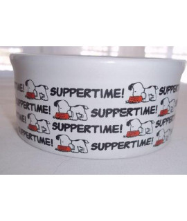 Peanuts Snoopy Suppertime! Small Dog Bowl 4-1/2