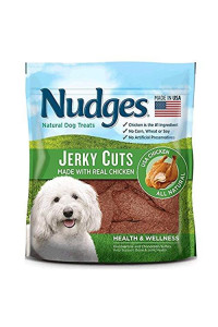 Nudges Health and Wellness Chicken Jerky Dog Treats, 16 oz