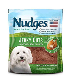 Nudges Health and Wellness Chicken Jerky Dog Treats, 16 oz