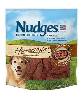 Nudges Chicken Bacon Sizzlers Dog Treats, 16 oz