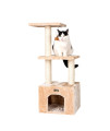 Armarkat 3-Tier cat Tree Real Wood Furniture with Sisal Scartching Post Beige 16(l) x 14(w) x 39(h) (A3902)
