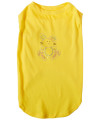 Mirage Pet Products Bunny Rhinestone Dog Shirt, 3X-Large, Yellow