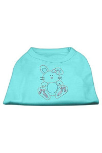 Mirage Pet Products Bunny Rhinestone Dog Shirt, X-Large, Aqua