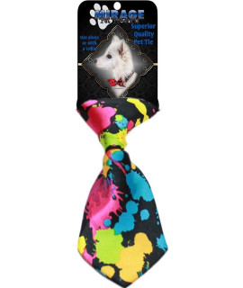 Mirage Pet Products 49-33 Splatter Paint Dog Neck Tie Small