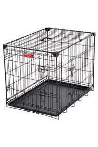 Lucky Dog 24 (S) Slyder Whisper Glide Sliding Door Dog Crate | 2nd Side Door Access | Patented Corner Stabilizers | Removable Tray | Rubber Feet | Carrying Handle