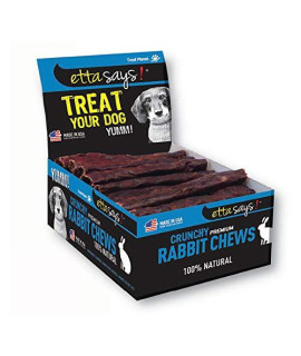 ETTA SAYS! Premium Rabbit Chews for Dogs, Grain-Free Pack of 36  4.5 Rabbit Dog Treats - Made in The USA, Good for Teeth, Easy to Digest Dog Chew