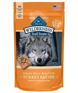 Blue Wilderness Grain-Free Turkey Biscuits Trail Dog Treats 10 Oz (6 Pack)