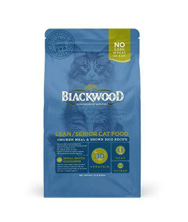 Blackwood Pet Food Cat Food Made In USA [Super Premium Dry Cat Food For Adult, Indoor, and Senior Cats], Chicken Meal and Brown Rice Recipe, 13.23-pound (22343)