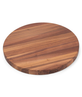 John Boos Block WAL-R18 Walnut Wood Edge grain Reversible Round cutting Board, 18 Inches Round x 15 Inches