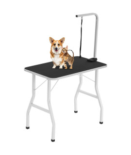 BestPet 32inch Foldable Dog Grooming Table with Adjustable Height Arm/Noose Heavy Duty Drying Table Portable Trimming Table Pet Grooming Table for Dogs Cats