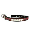 NFL Tampa Bay Buccaneers Classic Leather Football Collar, Brown, Small