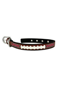 NFL Tampa Bay Buccaneers Classic Leather Football Collar, Brown, Small