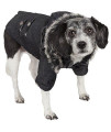 Pet Life Ruff-Choppered Denim Fashioned Wool Dog Coat - Fall And Winter Dog Jacket With Designer Trims And Details