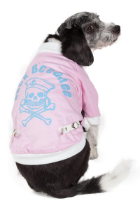 Pet Life Varsity-Buckled collared Dog coat - cotton Dog Sweater with Added Trims and Details - Dog Jacket for Small Medium Large Dogs