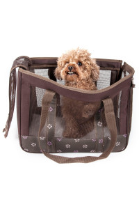 Pet Life Surround-View Fashion Pet Carrier - Travel Airline Approved Dog Carrier with Dual-mesh sunroof