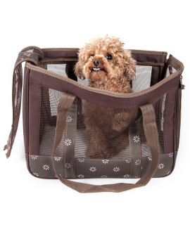 Pet Life Surround-View Fashion Pet Carrier - Travel Airline Approved Dog Carrier with Dual-mesh sunroof