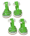 PET LIFE 'Buckle Supportive' PVC Waterproof Pet Dog Sandals Shoes Booties - Set of 4, X-Small, Neon Green