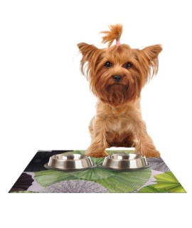 KESS InHouse Heidi Jennings Serenity green grey Feeding Mat for Pet Bowl 24 by 15-Inch