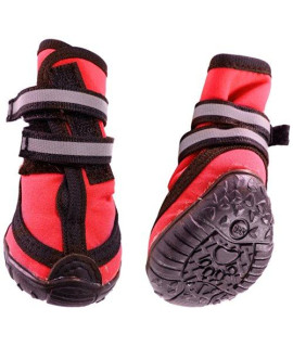 Fashion Pet Performance Waterproof Dog Boots, Small, Red