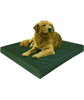 dogbed4less XL Orthopedic Waterproof Durable Dog Bed for Medium to Large Dogs with cool Memory Foam Pad, canvas in Olive green, 40X35X4