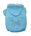 Mirage Pet Products 20 Bunny Rhinestone Hoodies Baby, 3X-Large, Blue
