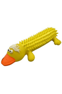 Amazing Pet Products Shaggy Latex Duck Squeek Toy, 6-Inch