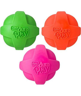 Hartz Dura Play Ball for Medium to Large Dogs (Colors May Vary) (3 Dura Play Balls)