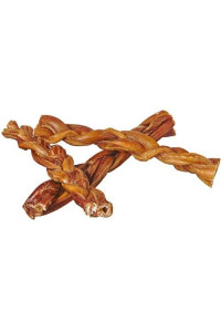7 Braided Bully Sticks For Dogs (100 Pack) - Natural Bulk Dog Dental Treats Healthy Chews, Chemical Free, 7 Inch Best Low Odor Pizzle Stix