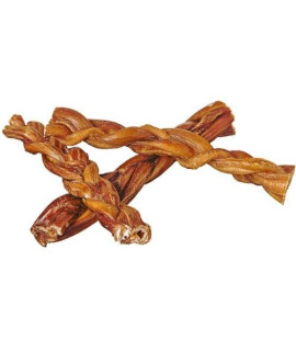 7 Braided Bully Sticks For Dogs (100 Pack) - Natural Bulk Dog Dental Treats Healthy Chews, Chemical Free, 7 Inch Best Low Odor Pizzle Stix