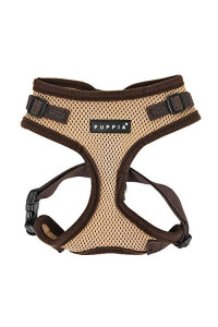 Puppia Authentic Ritefit Harness With Adjustable Neck, Medium, Beige
